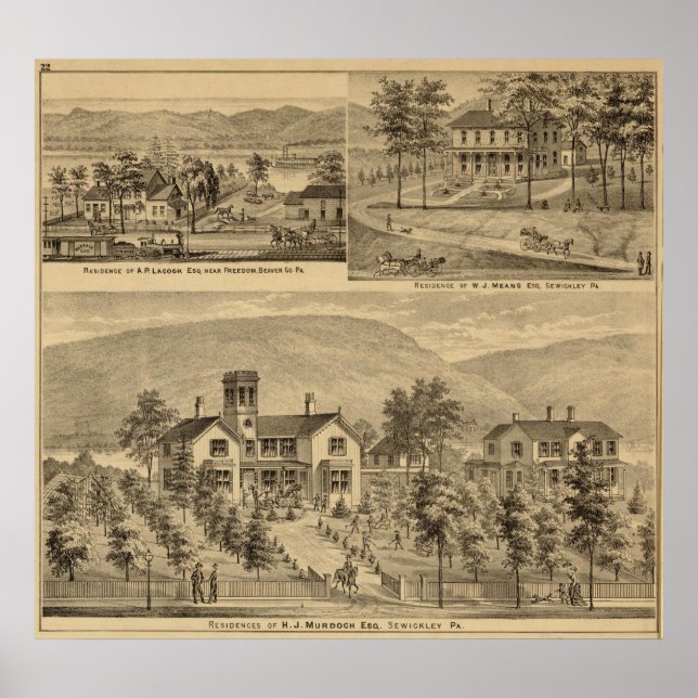 Residences of HJ Murdoch Poster (Front)