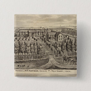 Residences of WH Hartsook and TW Parker 15 Cm Square Badge