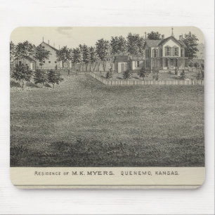 Residences, Quenemo and Lyndon Region, Kansas Mouse Pad