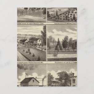 Residences, Waukesha & Kenosha counties Postcard