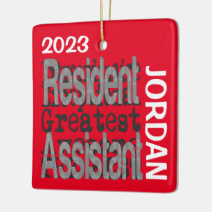 Resident Assistant Extraordinaire CUSTOM Ceramic Ornament