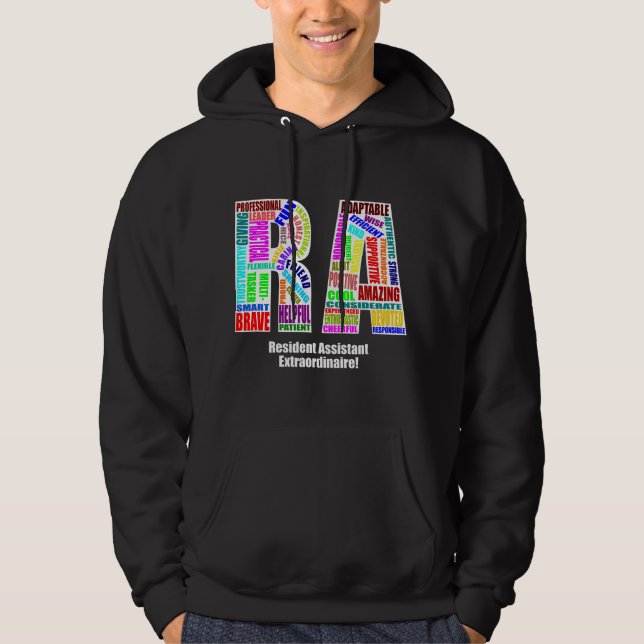 Resident Assistant RA Positive Attributes Hoodie (Front)