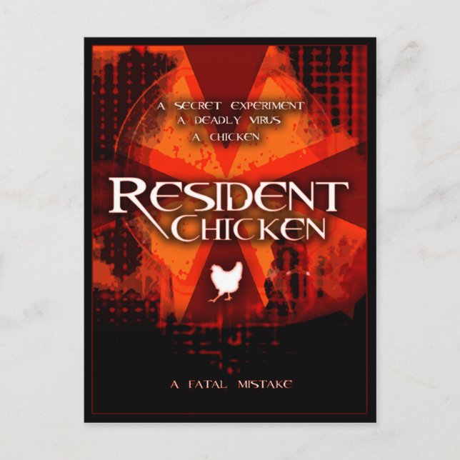 RESIDENT CHICKEN POSTCARD (Front)