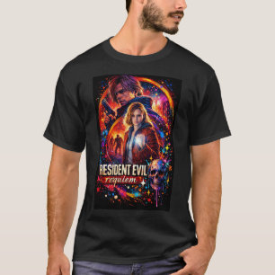 Resident Dark Evil Funny Requiem Art 22 Basic Da T-Shirt