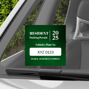 Resident Employee Parking Permit Vehicle Door
