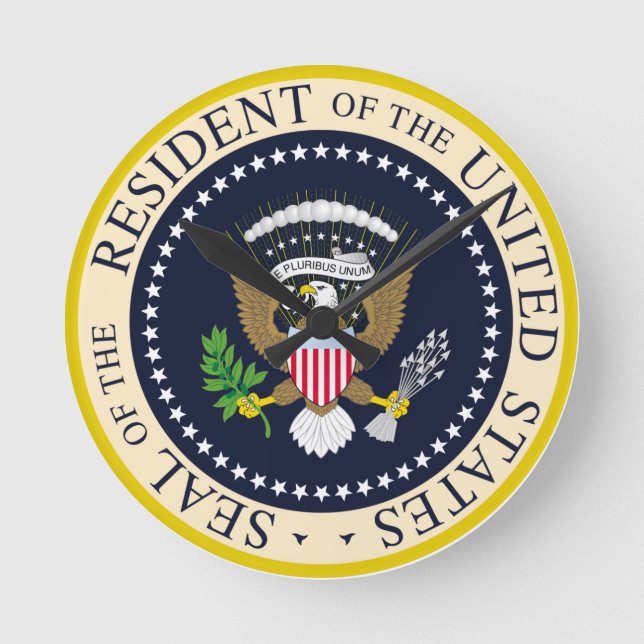 Resident of the United States Round Clock (Front)