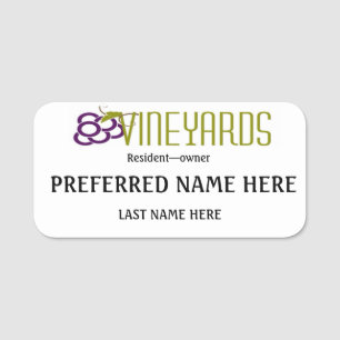Resident—owner Name Tag