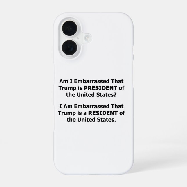 Resident Trump iPhone 16 Case (Back)