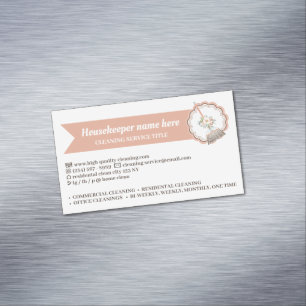 RESIDENTAL CLEANING Housekeeping Professional Magnetic Business Card