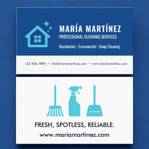 Residential and Commercial Cleaning Services Business Card
