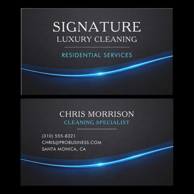 Residential Cleaning Services Professional Business Card (Creator Uploaded)
