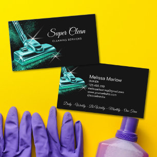 Residential Commercial House Cleaning Service Business Card