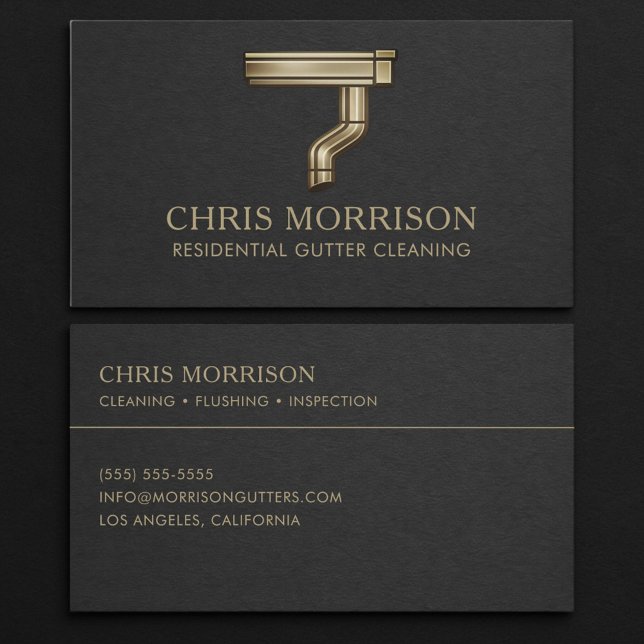 Residential Gutter Cleaning Business Card (Creator Uploaded)