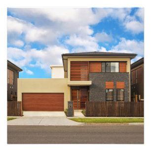 Residential house photo print