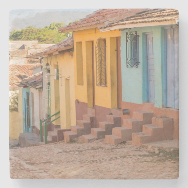 Residential houses, Trinidad, Cuba Stone Coaster (Front)