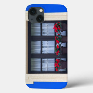 Residential housing with flowers in windows iPhone 13 case