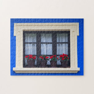 Residential housing with flowers in windows jigsaw puzzle