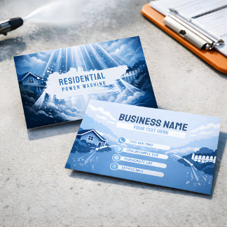 Residential Pressure Washing Light Beams Business Card