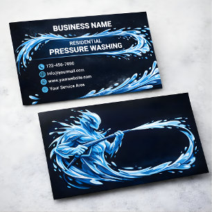 Residential Pressure Washing Liquid Guardian Logo Business Card