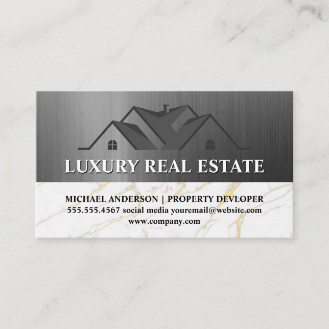 Residential Properties | Real Estate Business Card (Front)