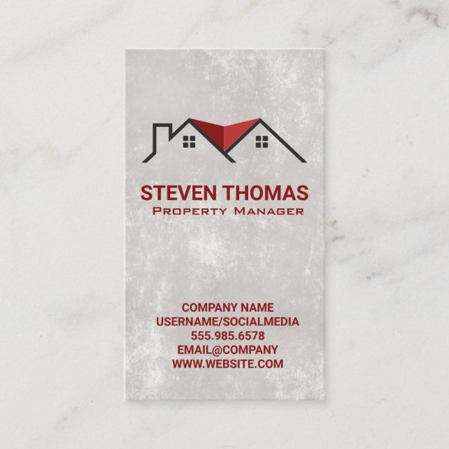 Residential Real Estate Logo Business Card (Front)