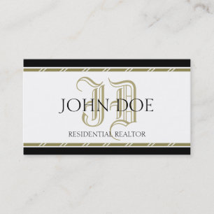Residential Realtor Gold Roman Business Card