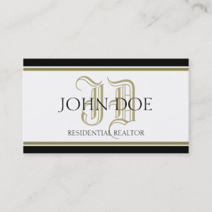 Residential Realtor Gold Roman Business Card
