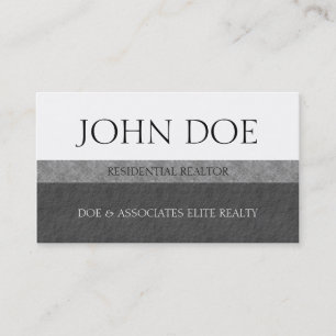 Residential Realtor Real Estate Broker White Paper Business Card