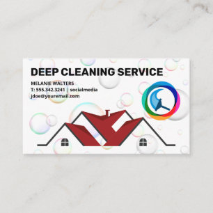 Residential Squeegee Logo Cleaning Business Card
