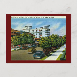 Residential Street, Ocean City, New Jersey Vintage Postcard