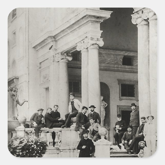 Residents of Villa Medici in Rome Square Sticker (Front)