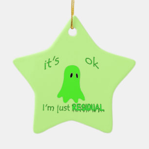 Residual Haunting - Green Ghost Ceramic Ornament