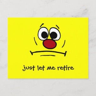Resigned Face Grumpey Postcard