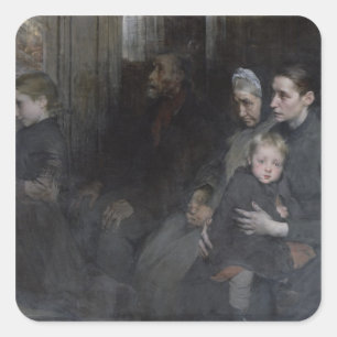 Resigned to their Lot, 1901 Square Sticker
