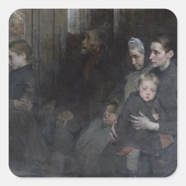Resigned to their Lot, 1901 Square Sticker (Front)