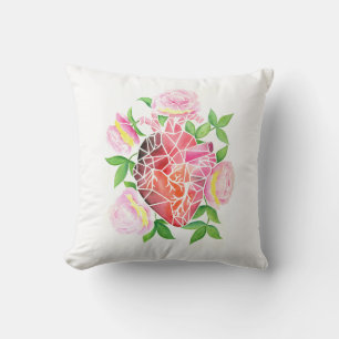 Resilience & Bloom – Mosaic Heart with Poem Cushion