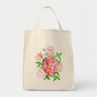 Resilience & Bloom – Mosaic Heart with Poem Tote Bag