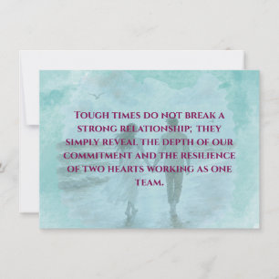 Resilience & Love Romantic Quote Standard Postcard
