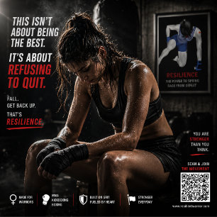 Resilience - The power to spring back from defeat Poster