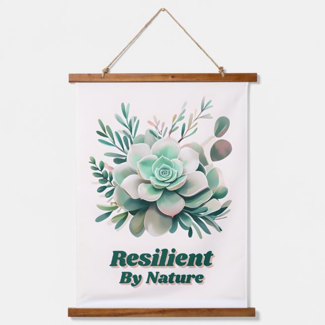 Resilient by nature hanging tapestry (Front)