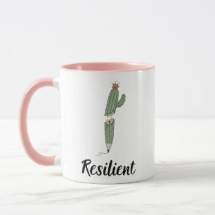 Resilient Cactus Coffee Mug Inspirational Gift
