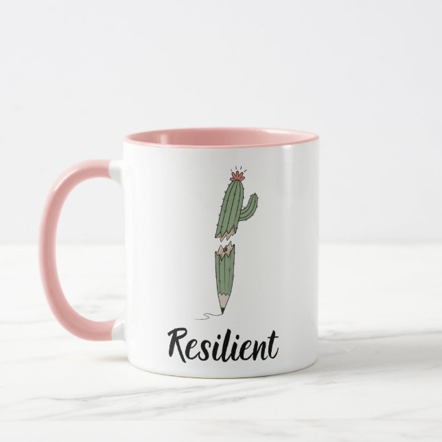 Resilient Cactus Coffee Mug | Inspirational Gift (Left)