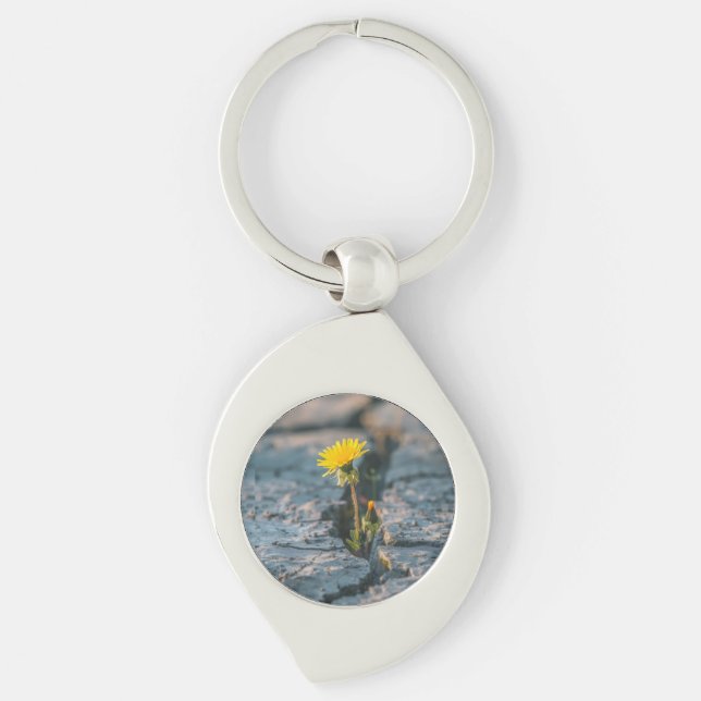 Resilient Dandelion Rock Keychain (Front)