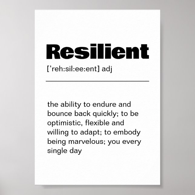 Resilient Definition Wall Art Print (Front)