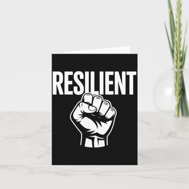 Resilient Mental Strength Self-Esteem Motivation Card (Front)