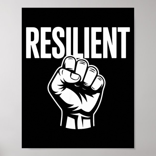 Resilient Mental Strength Self-Esteem Motivation Poster (Front)