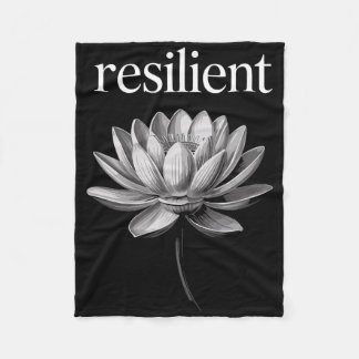 Resilient Mental Strength Self-esteem Motivation R Fleece Blanket