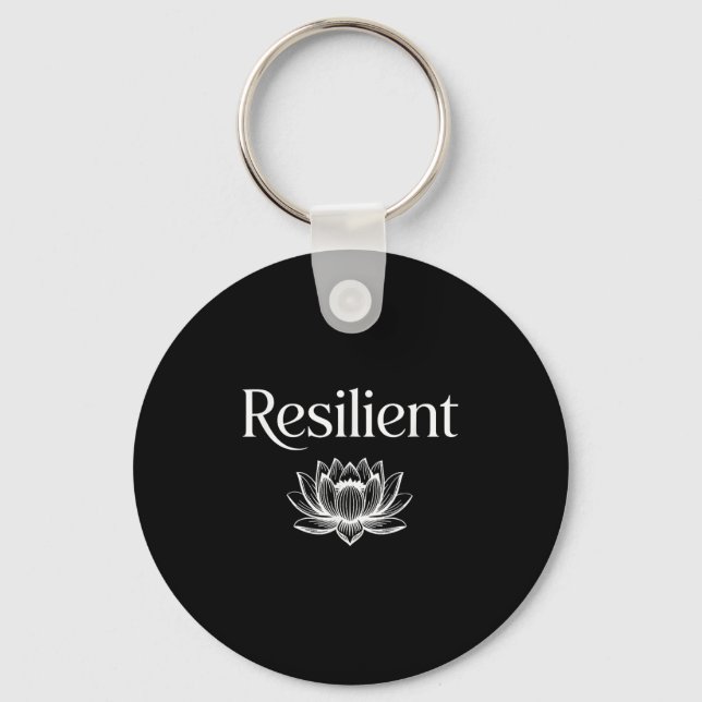 Resilient Mental Strength Self-esteem Motivation R Key Ring (Front)