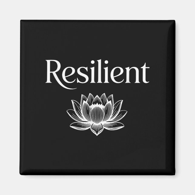 Resilient Mental Strength Self-esteem Motivation R Magnet (Front)
