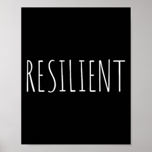 Resilient Mental Strength Self-esteem Motivation R Poster